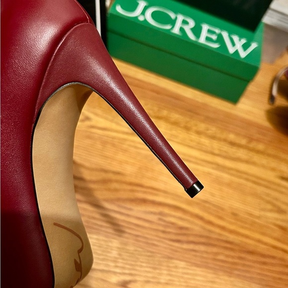 Karl Lagerfeld Burgundy Studded Heels | NWT | size 9.5 - Picture 7 of 11